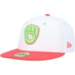 Milwaukee Brewers Jerseys Shop – mens milwaukee brewers new era whitecoral county stadium strawberry lolli 59fifty fitted hat Baseball Jerseys and Caps