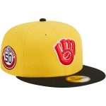 Milwaukee Brewers Jerseys Shop – mens milwaukee brewers new era yellowblack grilled 59fifty fitted hat Baseball Jerseys and Caps