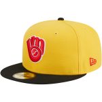 Milwaukee Brewers Jerseys Shop – mens milwaukee brewers new era yellowblack grilled 59fifty fitted hat Baseball Jerseys and Caps