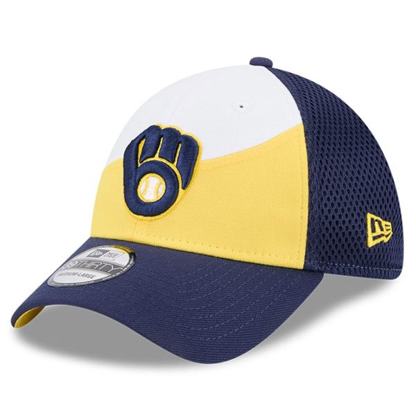 Milwaukee Brewers Jerseys Shop – mens milwaukee brewers new era yellownavy 2025 spring training 39thirty flex hat Baseball Jerseys and Caps