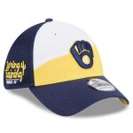 Milwaukee Brewers Jerseys Shop – mens milwaukee brewers new era yellownavy 2025 spring training 39thirty flex hat Baseball Jerseys and Caps