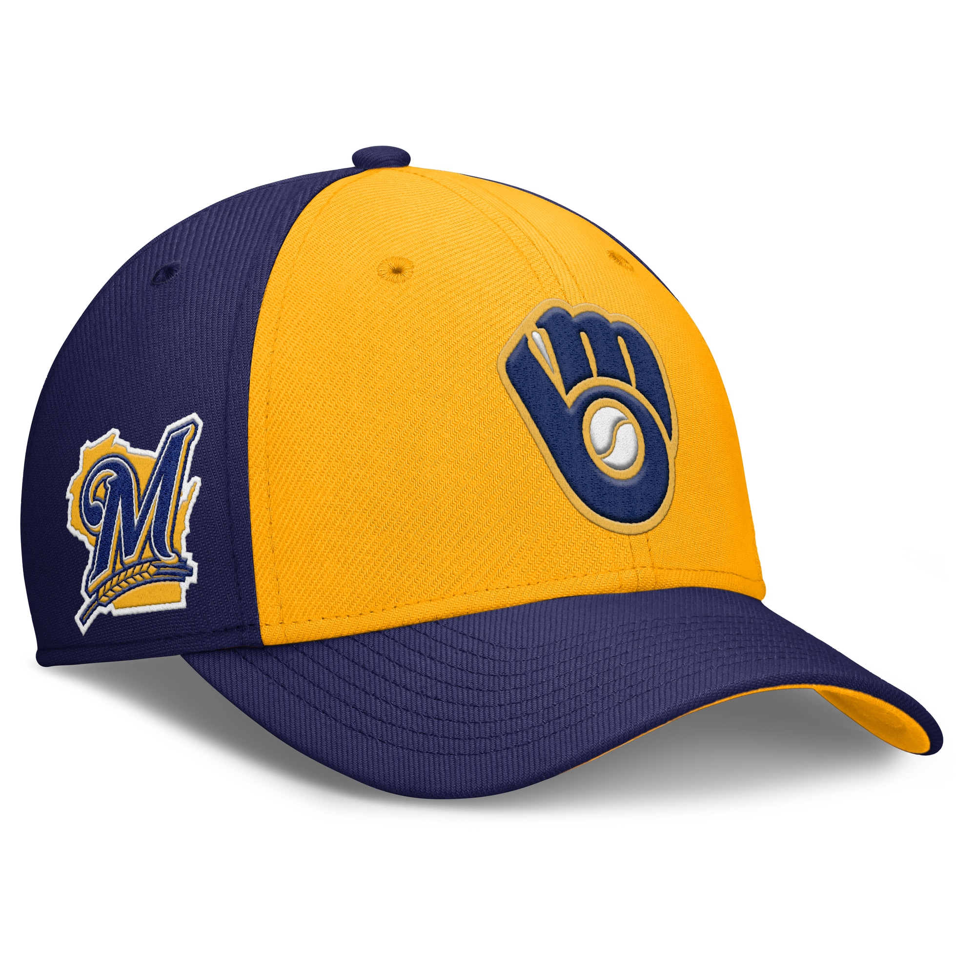Milwaukee Brewers Jerseys Shop – mens milwaukee brewers nike navygold rise swoosh performance flex hat Baseball Jerseys and Caps
