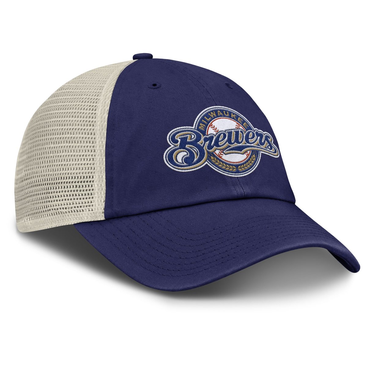 Milwaukee Brewers Jerseys Shop – mens milwaukee brewers nike navynatural cooperstown collection club trucker adjustable hat Baseball Jerseys and Caps