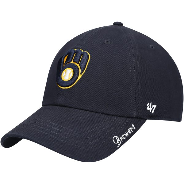Milwaukee Brewers Jerseys Shop – womens milwaukee brewers 47 navy team miata clean up adjustable hat Baseball Jerseys and Caps