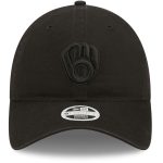 Milwaukee Brewers Jerseys Shop – womens milwaukee brewers new era black on black core classic ii 9twenty adjustable hat Baseball Jerseys and Caps