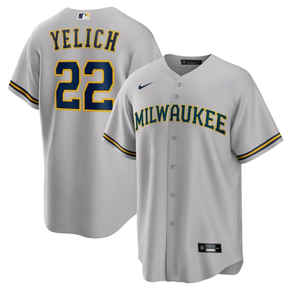 Milwaukee Brewers Jerseys Shop – mens milwaukee brewers christian yelich nike gray alternate replica player jersey Baseball Jerseys and Caps