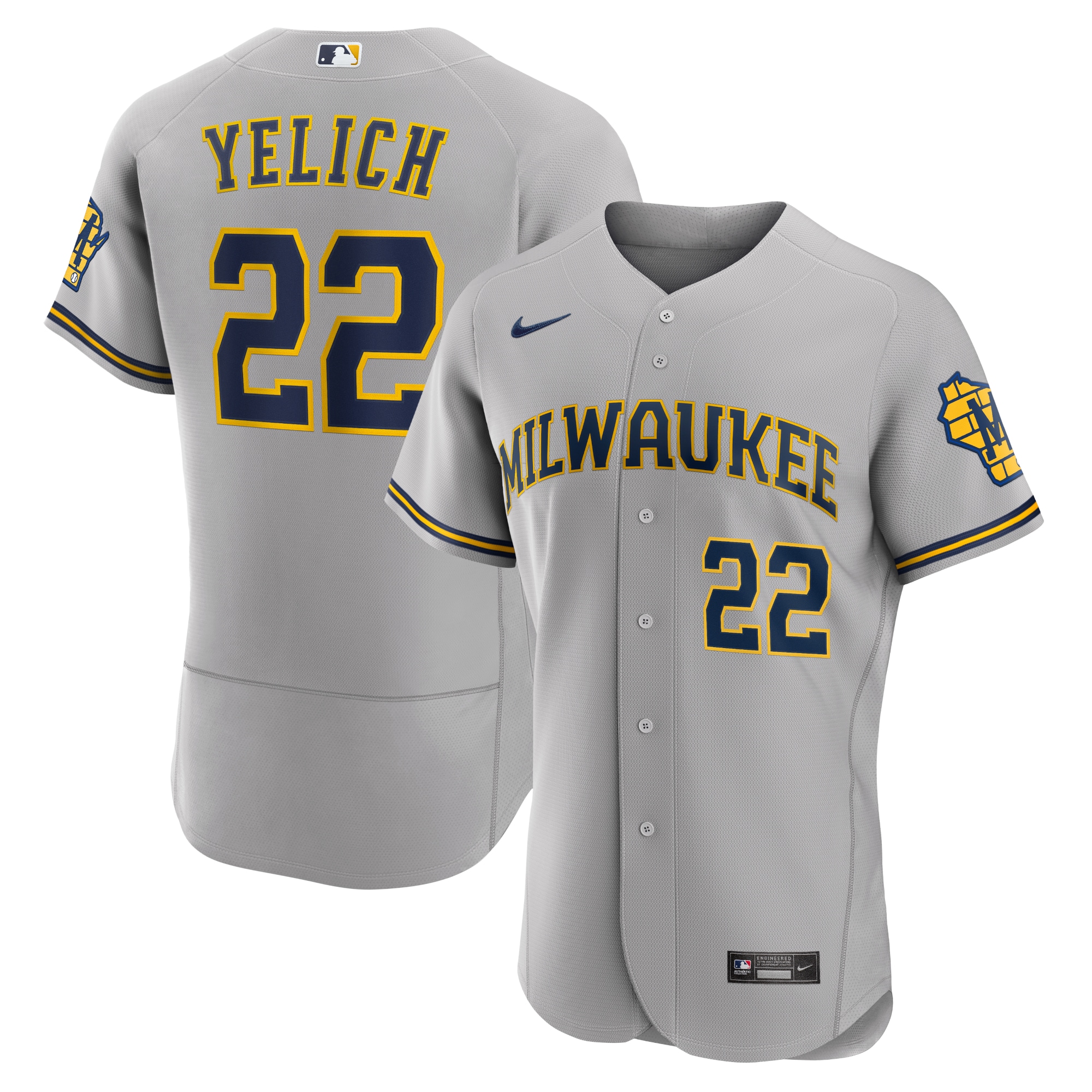 Milwaukee Brewers Jerseys Shop – mens milwaukee brewers christian yelich nike gray road authentic player logo jersey Baseball Jerseys and Caps