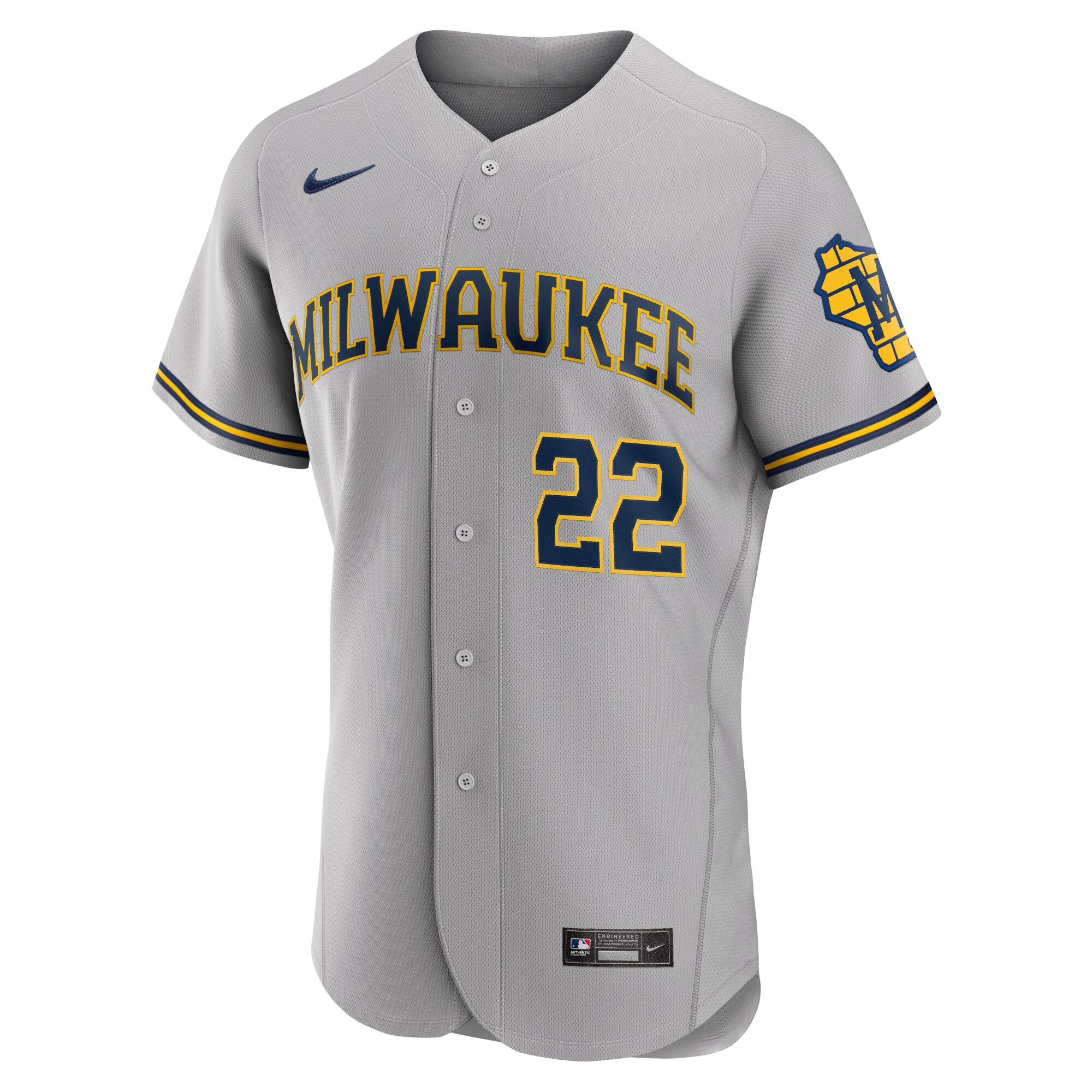 Milwaukee Brewers Jerseys Shop – mens milwaukee brewers christian yelich nike gray road authentic player logo jersey Baseball Jerseys and Caps
