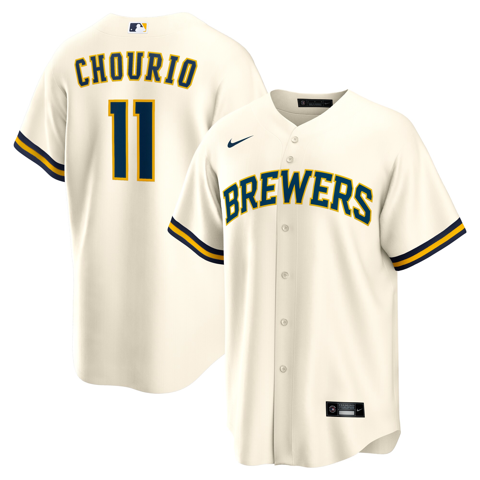 Milwaukee Brewers Jerseys Shop – mens milwaukee brewers jackson chourio nike cream home replica jersey Baseball Jerseys and Caps