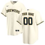 Milwaukee Brewers Jerseys Shop – mens milwaukee brewers nike cream home replica custom jersey Baseball Jerseys and Caps