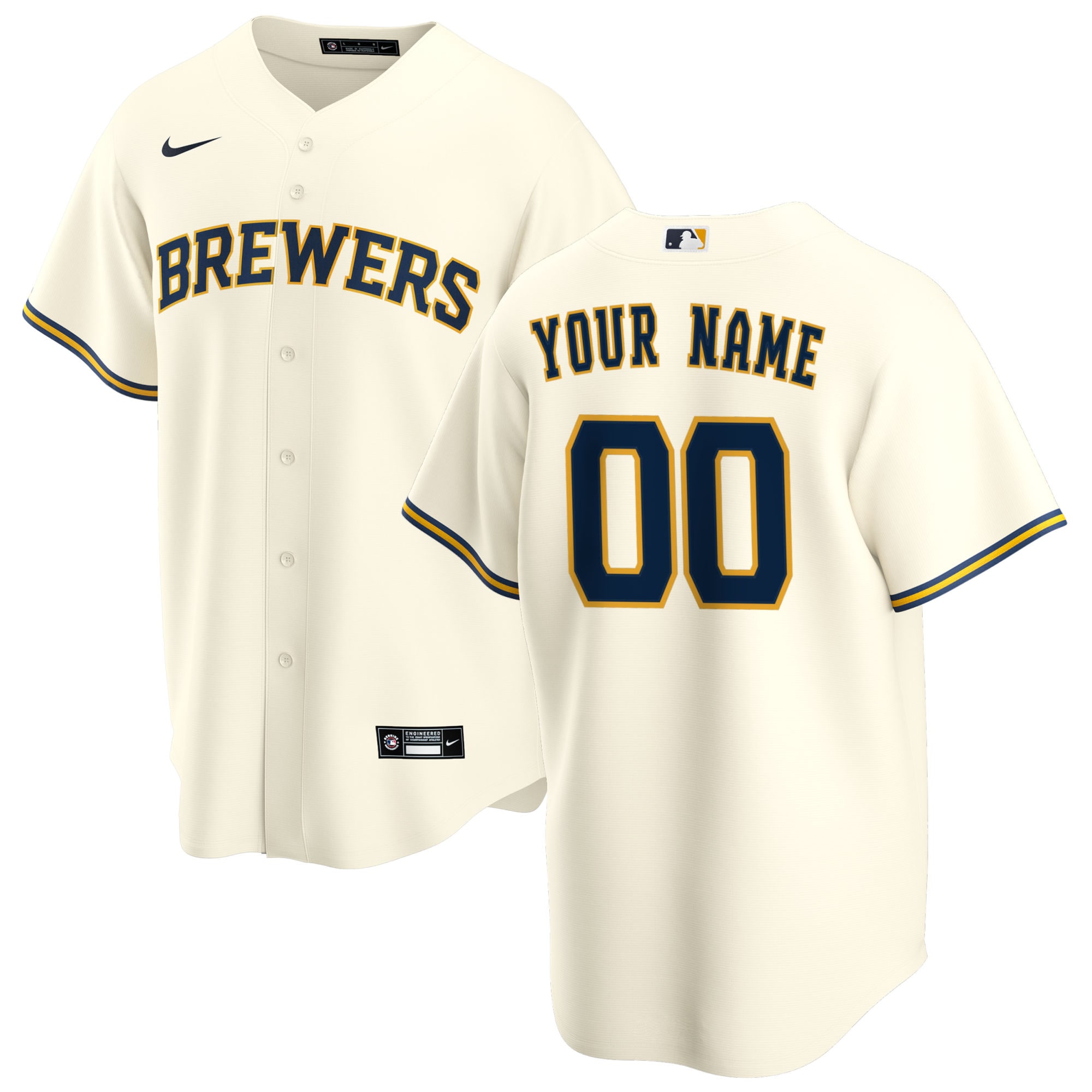 Milwaukee Brewers Jerseys Shop – mens milwaukee brewers nike cream home replica custom jersey Baseball Jerseys and Caps
