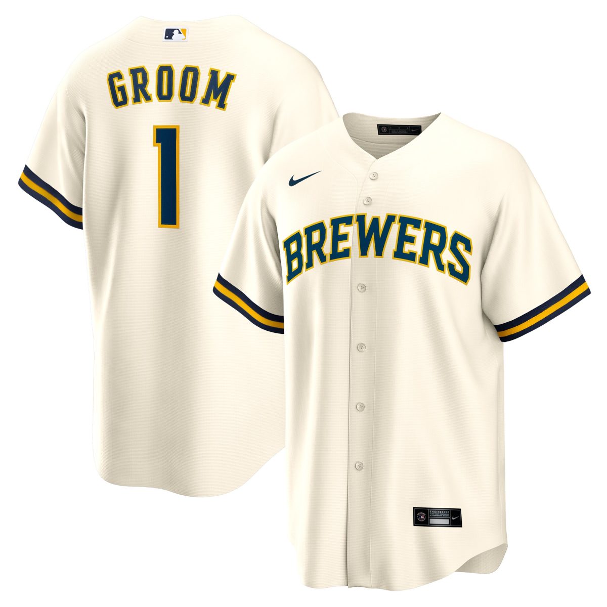 Milwaukee Brewers Jerseys Shop – mens milwaukee brewers nike white 1 groom home replica jersey Baseball Jerseys and Caps