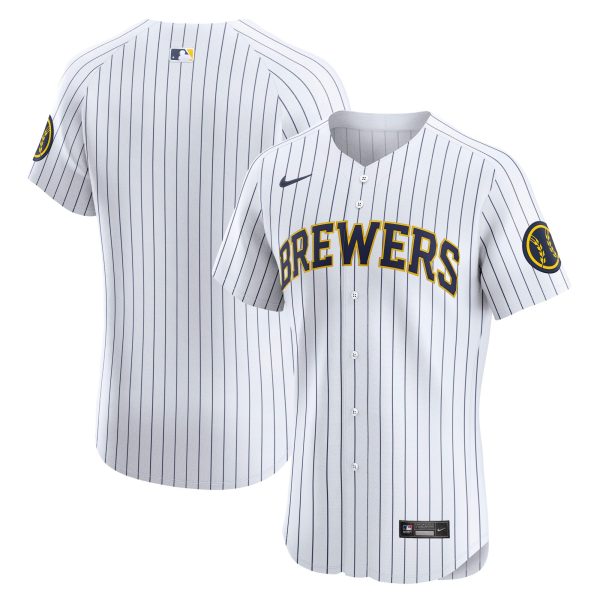 Milwaukee Brewers Jerseys Shop – mens milwaukee brewers nike white alternate vapor premier elite patch jersey Baseball Jerseys and Caps