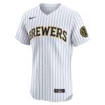 Milwaukee Brewers Jerseys Shop – mens milwaukee brewers nike white alternate vapor premier elite patch jersey Baseball Jerseys and Caps