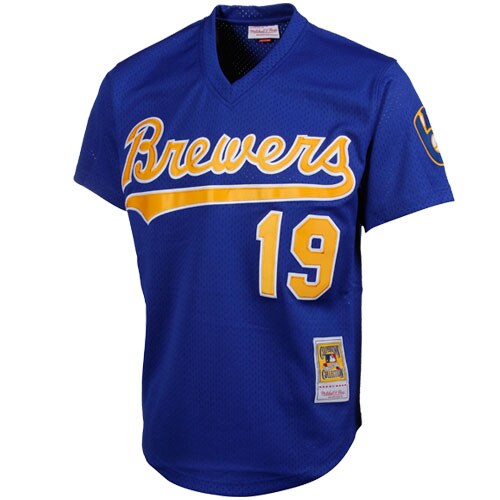 Milwaukee Brewers Jerseys Shop – mens milwaukee brewers robin yount mitchell  ness royal cooperstown mesh batting practice jersey Baseball Jerseys and Caps