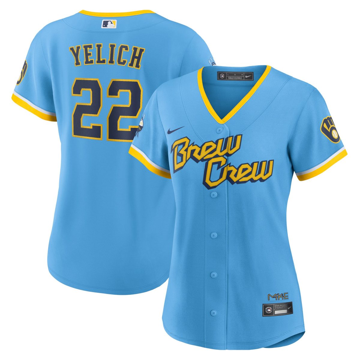 Milwaukee Brewers Jerseys Shop – womens milwaukee brewers christian yelich nike powder blue city connect replica player jersey Baseball Jerseys and Caps