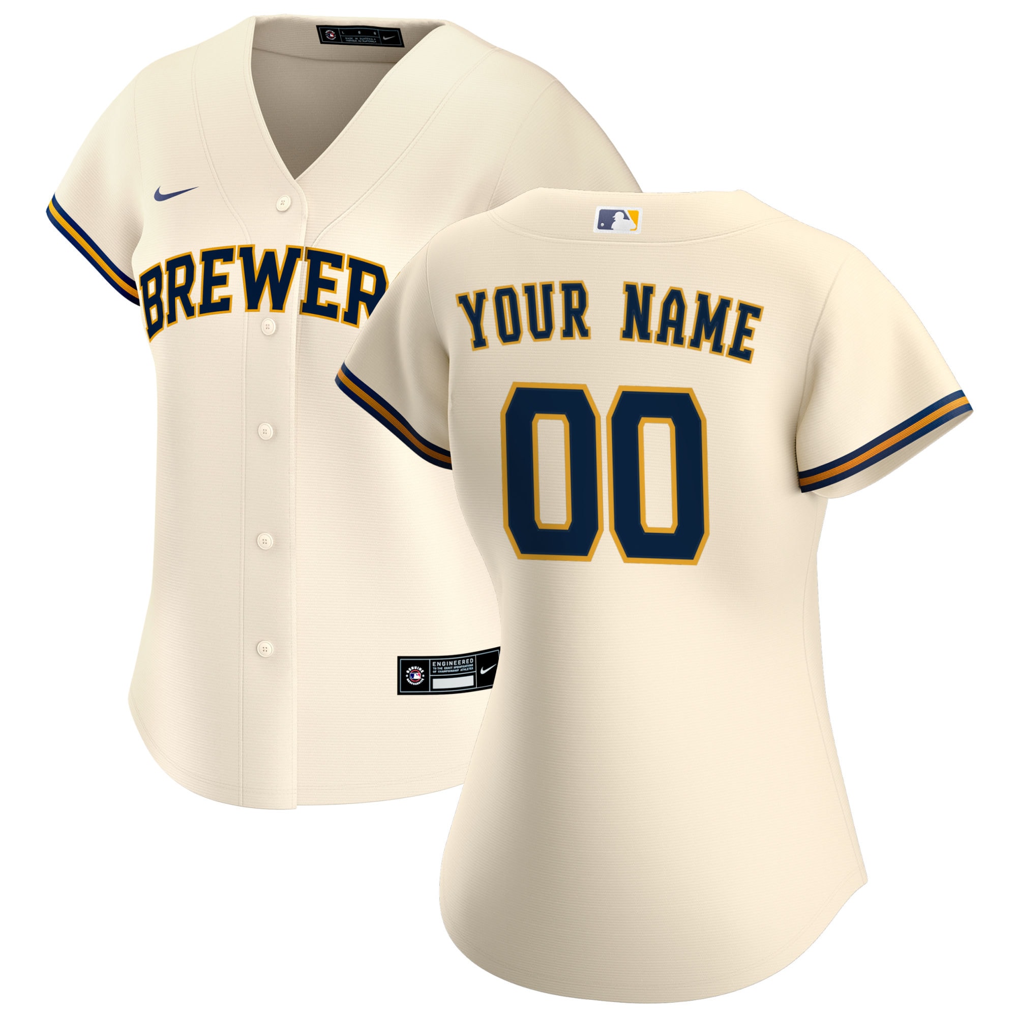 Milwaukee Brewers Jerseys Shop – womens milwaukee brewers nike cream home replica custom jersey Baseball Jerseys and Caps